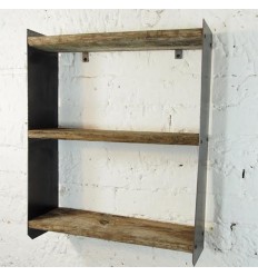 Etagère murale style industriel bois et métal