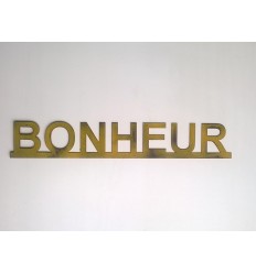 Mot decoration murale en métal