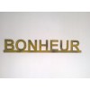 Mot décoratif en métal BONHEUR