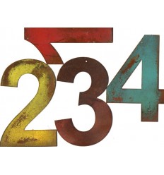 Chiffre en lettre métal - numéro de maison original