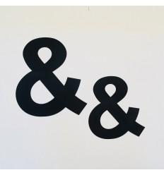 Esperluette, ampersand : lettre déco en métal laqué mat black