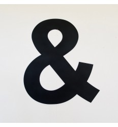 Esperluette, ampersand : lettre déco en métal laqué mat black