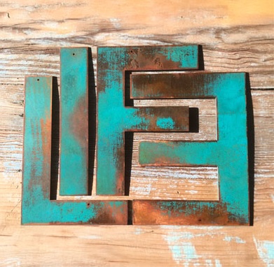 Lettres metal deco scultpture