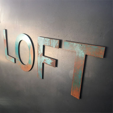 Lettres metal loft